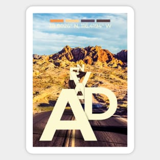 Nevada Travel Poster Sticker